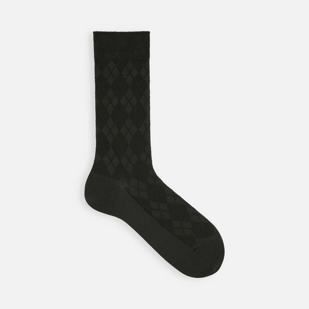 062142370 Supima Cotton Diamond Crew Socks L - Image 6