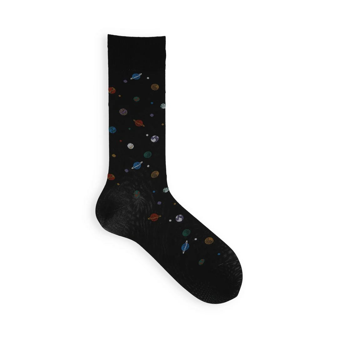 062142419 Planet Pattern Mid Calf Socks - Image 4