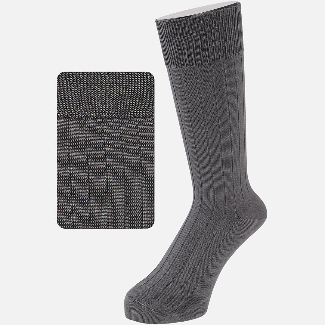 062147501 9x2 Ribbed Mid Calf Socks L - Image 3